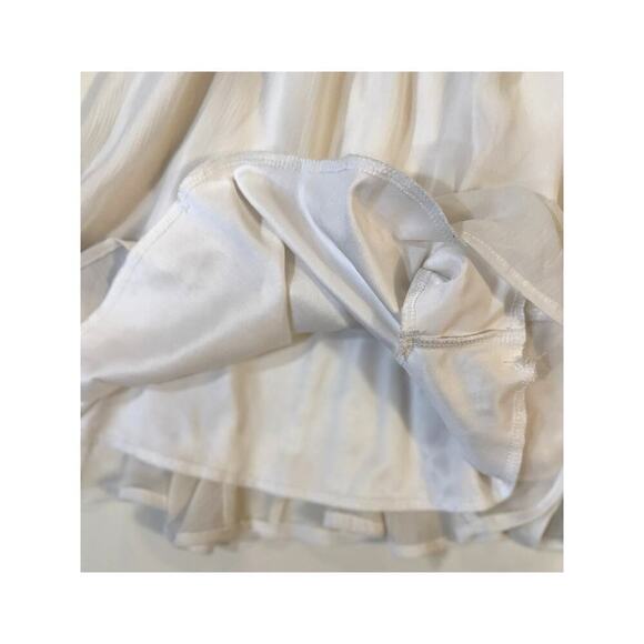 Trixxi White Chiffon Wrap Blouse Top Women’s Small S Flutter Sleeve Sheer Boho - Picture 6 of 6